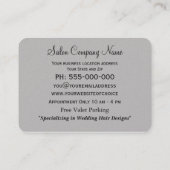 Van wie je haar professioneel maakt visitekaartje (Achterkant)