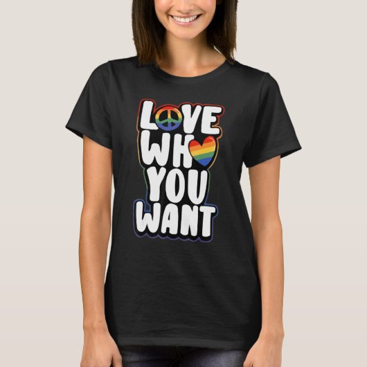 Van wie je wilt dat LGBT Gay Pride Flag Ally T-shirt (Voorkant)