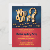 Van wie? Murder Mystery Party Invitation Kaart (Voorkant)