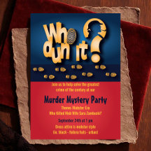 Van wie? Murder Mystery Party Invitation