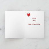 Van wij allemaal Grappige Wasbeer Valentijn Feestdagen Kaart (Binnen)