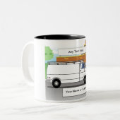 Van wit, Contractor - Vrouw Tweekleurige Koffiemok (Voorkant links)
