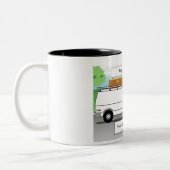 Van wit, Contractor - Vrouw Tweekleurige Koffiemok (Links)