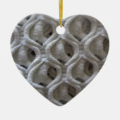 Van-wit gekleurde haakjes bekijken keramisch ornament (Voorkant)