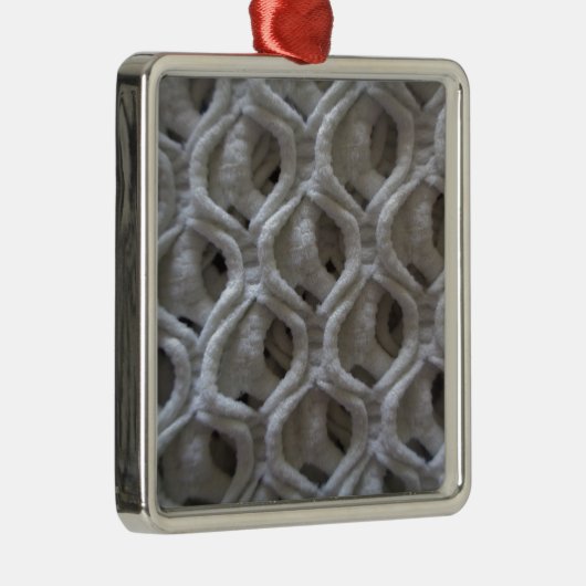 Van-wit gekleurde haakjes bekijken metalen ornament (Rechts)