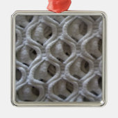 Van-wit gekleurde haakjes bekijken metalen ornament (Voorkant)