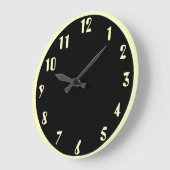 Van wit op zwart grote klok (Hoek)