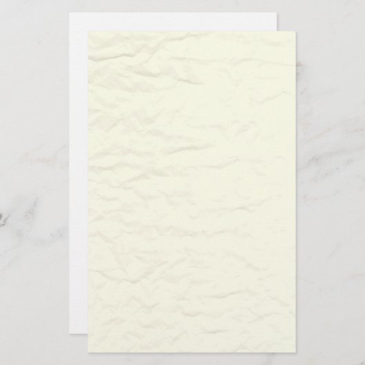 Van witte kreukelpapier briefpapier (Voorkant / Achterkant)