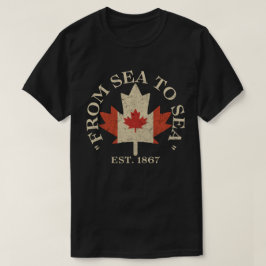 Van zee tot zee Canada gesticht in 1867 T-shirt
