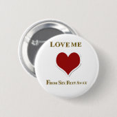 VAN ZES FEET AF RONDE BUTTON 5,7 CM (Voorkant /achterkant)
