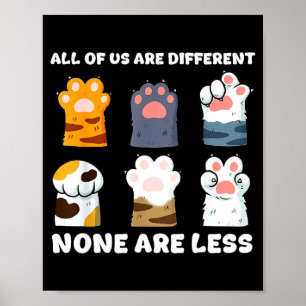 Van zijn verschillende moppige kattenpoten autisme poster