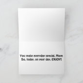 VAN ZOON TOT MOEDER OP VERJAARDAG KAART (Binnen)