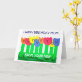 VAN ZOON TOT MOEDER OP VERJAARDAG KAART (Gele Bloem)