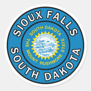 Van Zuid- Sioux Falls Dakota Ronde Sticker