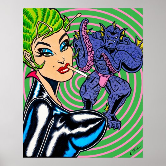 Vana DeVinyl™ and the Muscle Beach Monster Poster (Voorkant)