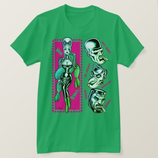 Vana DeVinyl™/Catcalls/Groen T-shirt (Design voorkant)