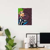 Vana DeVinyl™/Cosmische Werveling Poster (Thuiskantoor)