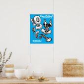 Vana DeVinyl™/Exotische Modes/Blauwe Poster (Keuken)