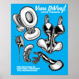 Vana DeVinyl™/Exotische Modes/Blauwe Poster