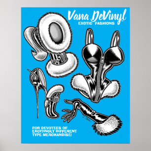 Vana DeVinyl™/Exotische Modes/Blauwe Poster