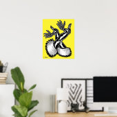 Vana DeVinyl™/Fun-Fur, PVC handschoenen Poster (Thuiskantoor)