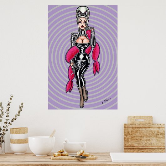Vana DeVinyl™/Glamour Goddess Poster (Keuken)
