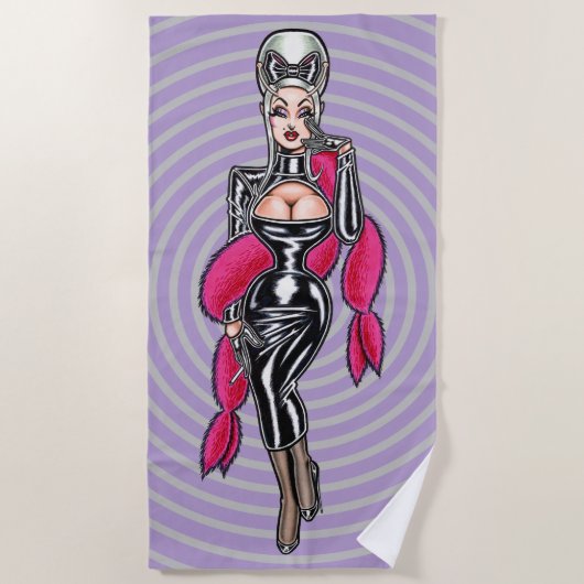 Vana DeVinyl™/Glamour Goddess Strandlaken (Voorkant)
