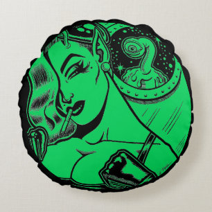 Vana DeVinyl™/Gluurblob Rond Kussen