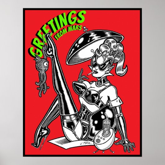 Vana DeVinyl™/Groeten van Mars Poster (Voorkant)