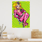 Vana DeVinyl™ / in roze rubber Poster (Keuken)