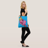 Vana DeVinyl™ /  in roze rubber Tote Bag (Op model)