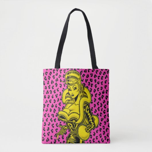 Vana DeVinyl™/Leopard Print Tote Bag (Voorkant)