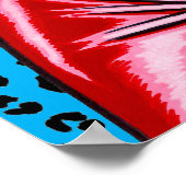 Vana DeVinyl™/Rode Vinyl Jurk/Blauwe Luipaard Poster (Hoek)
