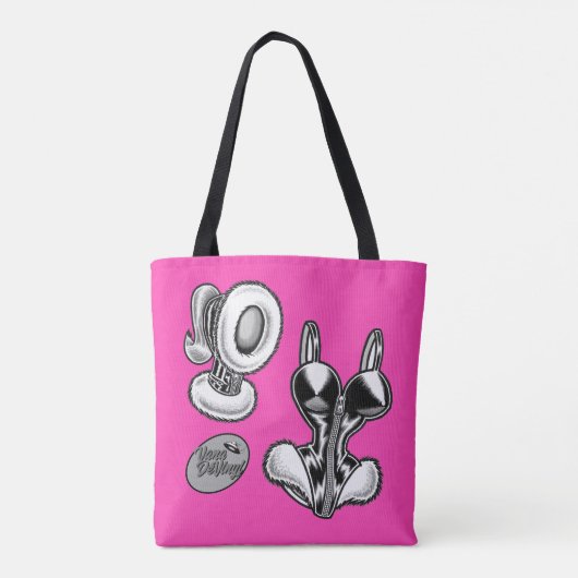 Vana DeVinyl™/Schoeisel en Modes Tote Bag (Achterkant)