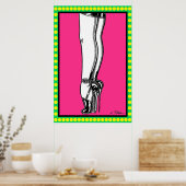 Vana DeVinyl™/Sokken en hoge hakken Poster (Keuken)