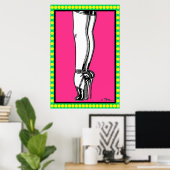 Vana DeVinyl™/Sokken en hoge hakken Poster (Thuiskantoor)