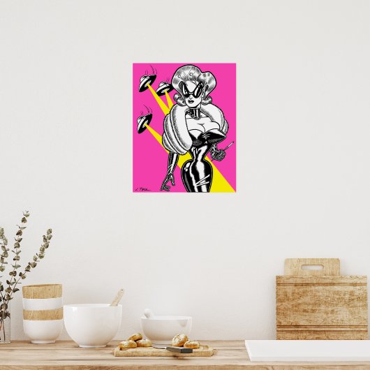 Vana DeVinyl™ / UFO's en Glamour Poster (Keuken)