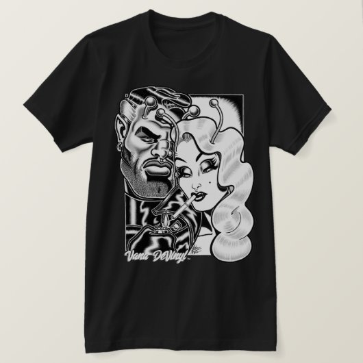 Vana DeVinyl™/Vana en Rocco T-shirt (Design voorkant)