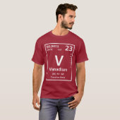 Vanadium element (wit) t-shirt (Voorkant volledig)