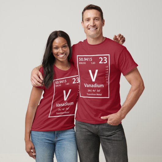 Vanadium element (wit) t-shirt (Unisex)