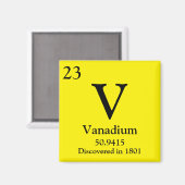 Vanadium Periodiek Tafel Magneet (Voorkant / Achterkant)