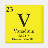 Vanadium Periodiek Tafel Magneet (Voorkant)