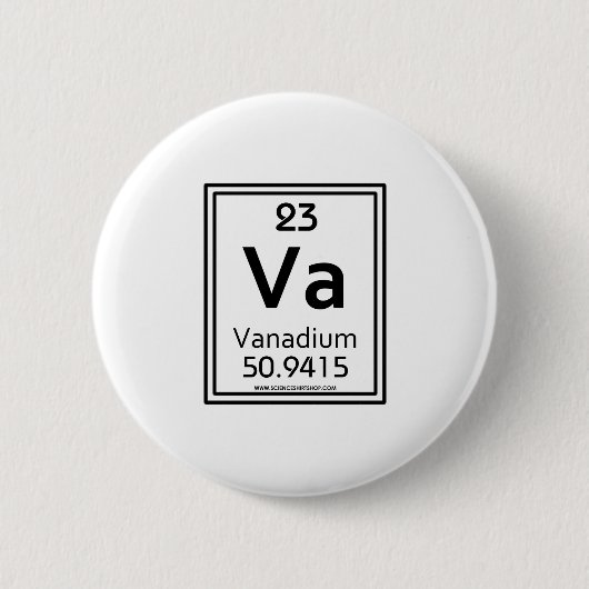 Vanadium Ronde Button 5,7 Cm (Voorkant)