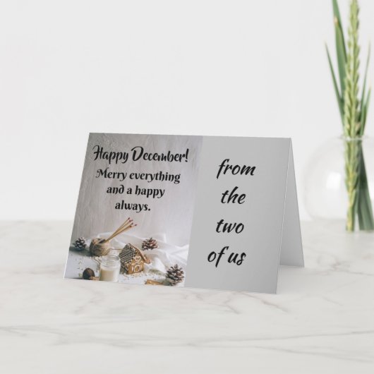 VANAF DE 2 VAN US=WISHES VAN JOY HOLIDAY CARD FEESTDAGEN KAART (Voorkant)