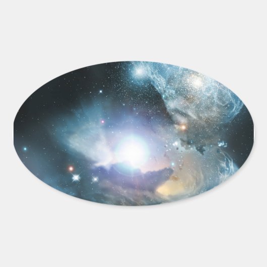 Vanaf de as van de eerste sterren ovale sticker (Voorkant)