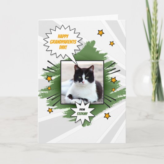 vanaf de Cat Grandouders Day met Foto van Pet Kaart (Voorkant)