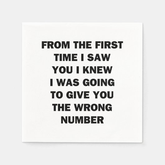 Vanaf de eerste keer dat ik je zag servet (Voorkant)