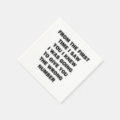 Vanaf de eerste keer dat ik je zag servet (Hoek)