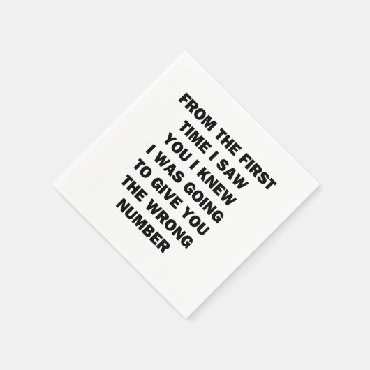 Vanaf de eerste keer dat ik je zag servet (Hoek)