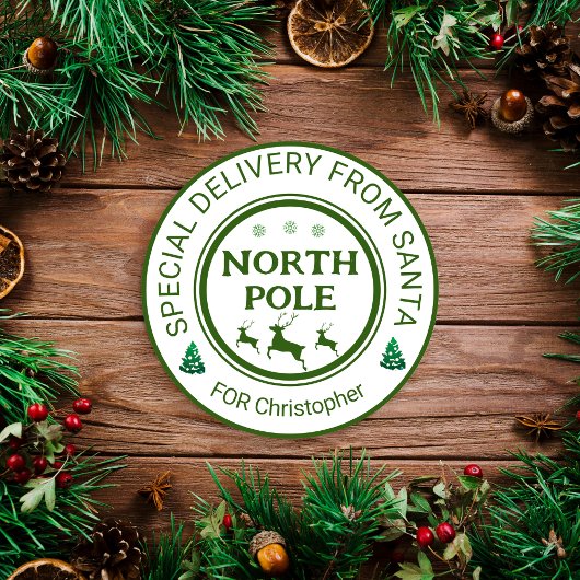 vanaf de noordpool van santa stickers